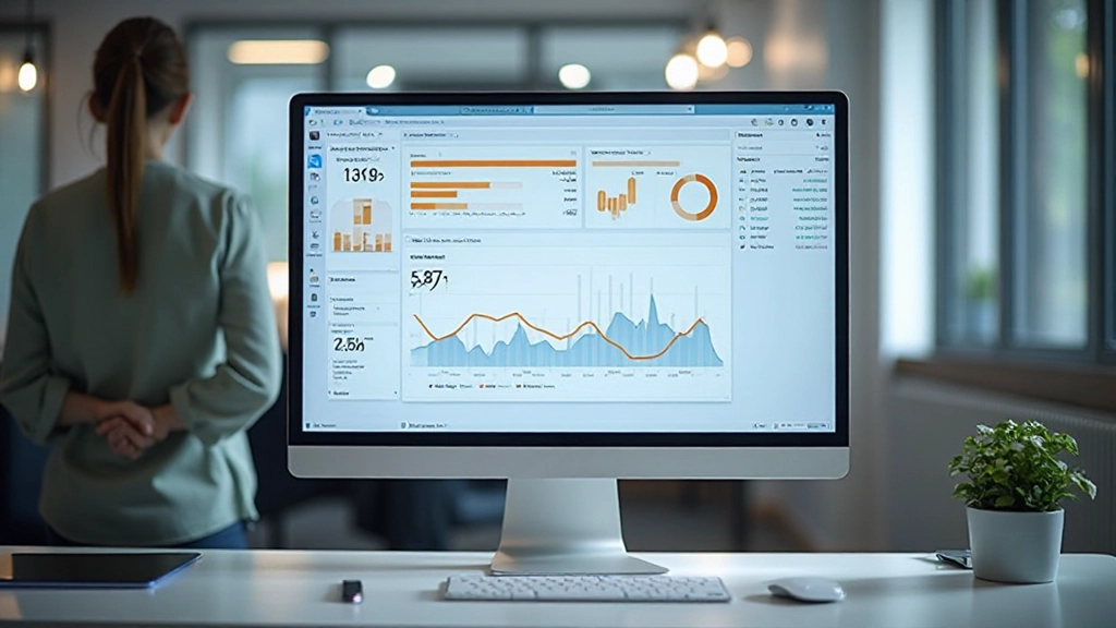 Snelheidstest resultaten op computerscherm, analytics dashboard met grafieken
