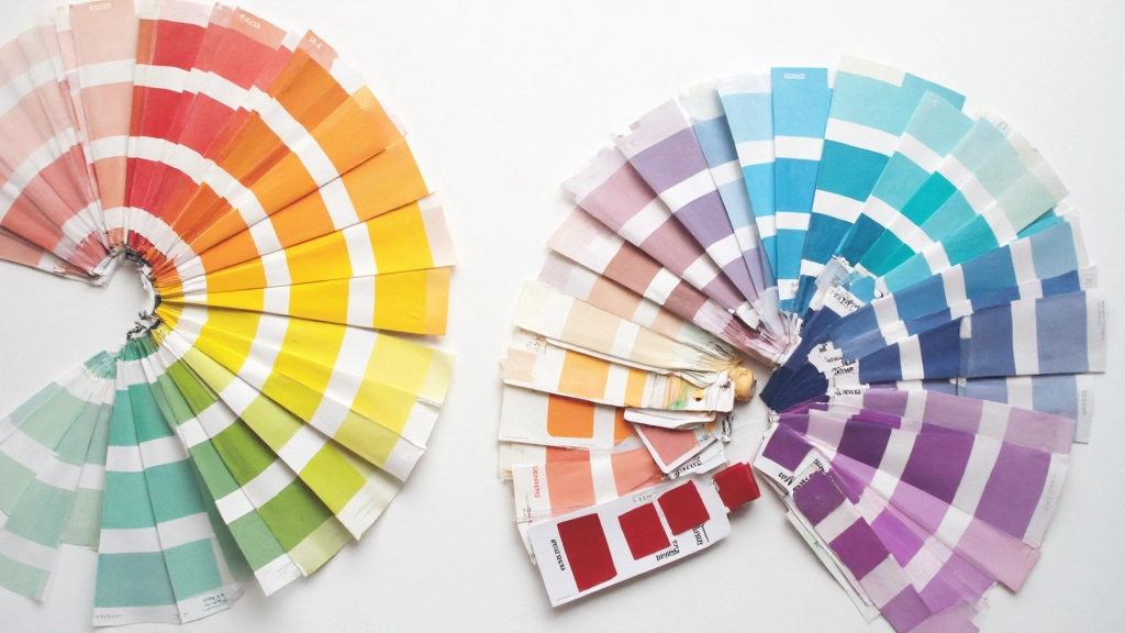 Kleurenwiel met complementaire en analogieke kleurpaletten voor webdesign