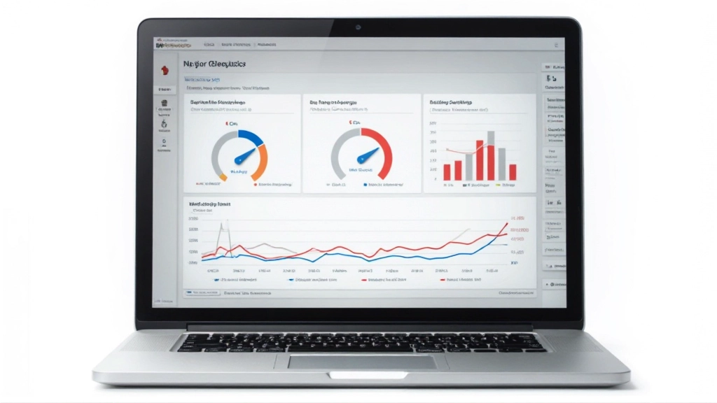 Laptop scherm met website diagnostics en prestatieanalyse tools, pijlen wijzen naar langzame elementen